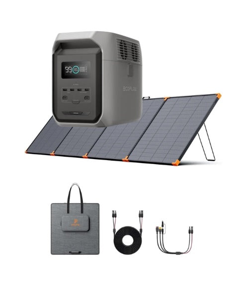 Combo EcoFlow DELTA 3 (1500 Wh + 1800 W) (EU) + ZOUPW 450 W Folding ETFE Solar Panel