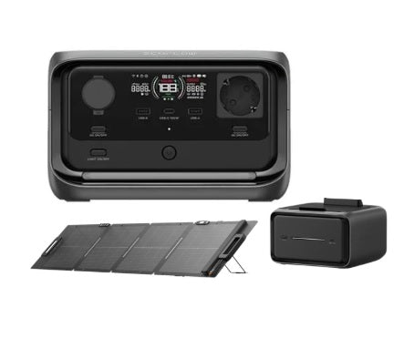 Combo ECOFLOW RIVER 3 PLUS (286WH 600W) (EU) + Ecoflow Extra Battery Pack River 3P (600wh) + Ecoflow 110W LIGHTWEIGHT SOLAR PANEL