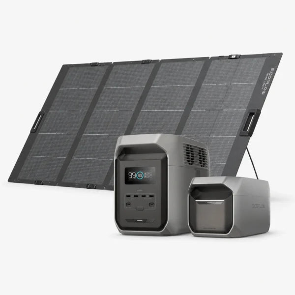 Combo EcoFlow DELTA 3 (1500 Wh + 1800 W) (EU) + Batería Adicional 1000 Wh + Panel Solar lightweigth 220 W